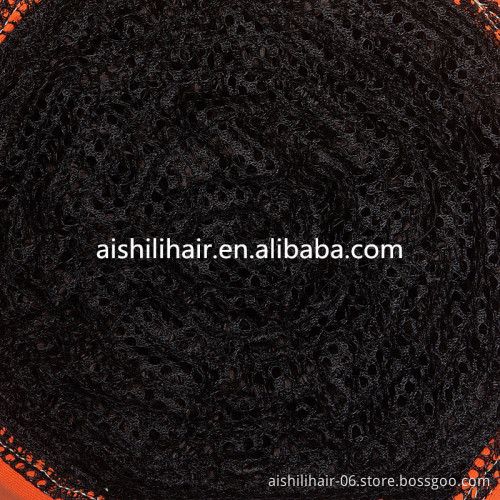 Aishili wholesale 4inch closure afro kinky curly Solid color synthetic scarf headband wigs for black women